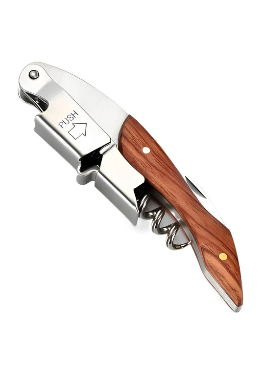 Corkscrew Bottle Opener Wooden Handle